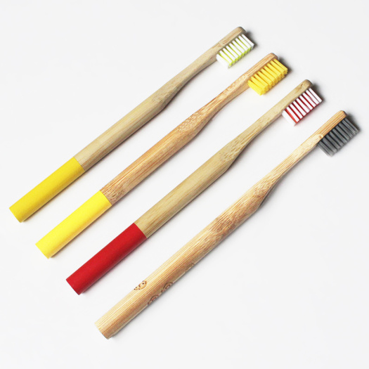Degradable High-quality Cylindrical Bamboo Toothbrush