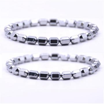Silver Hematite 5x8MM Hexagonal Beads Bracelet
