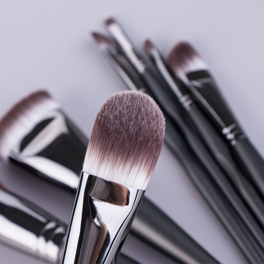 2020Black makeup brush set cosmetics clear handle Copper