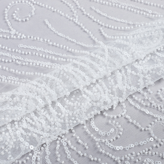 tulle beaded lace fabric wholesale