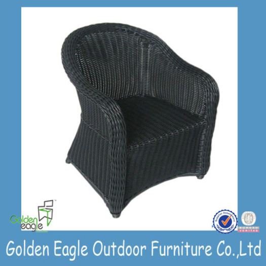 Black Resin Wicker Garden Chair