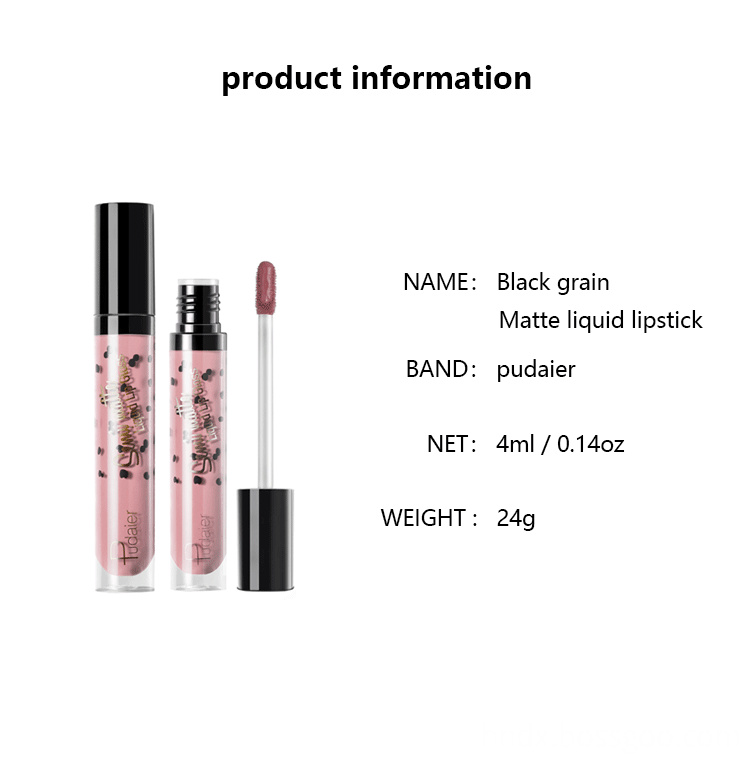 Black grain matte liquid lipstick 5