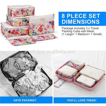 6pc Waterproof Travel Luggage Organizer Storage bag Durable Packing Compression Pouches 3 Travel Cubes + 3 Pouches