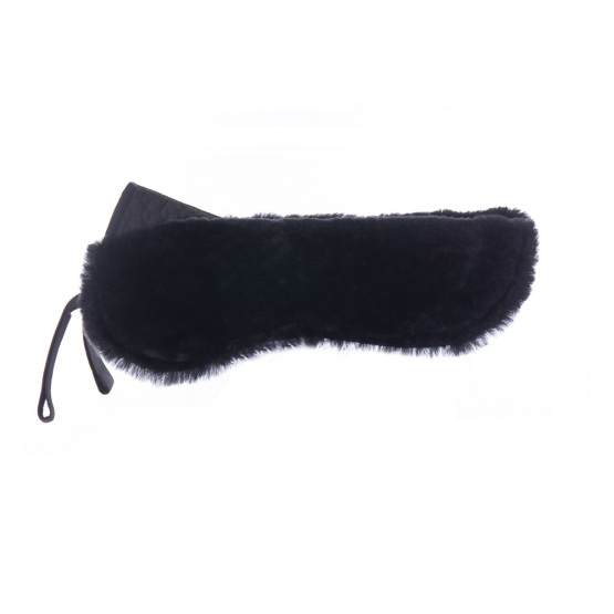 Sheepskin half saddle pad with rubber