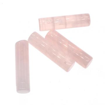 Natural Cylinder Rose Quartz Beads 10X38MM for Diy Jewelry