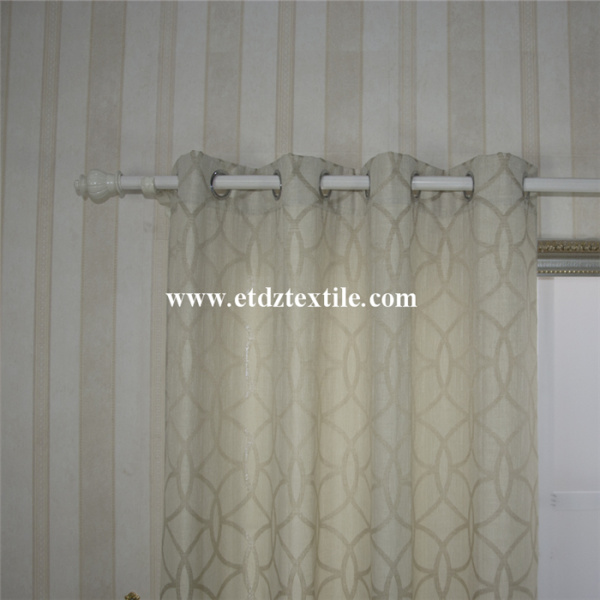 2016 top sell 100% Polyester Linen Touching Window Curtain