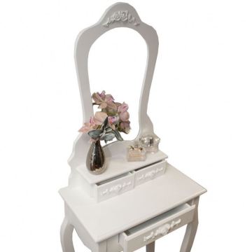 Factory white color wooden dressing table designs