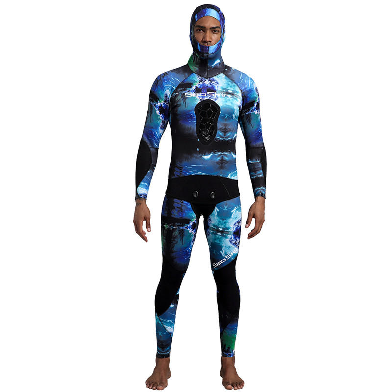 Seaskin Two Pieces Camo Wetsuit