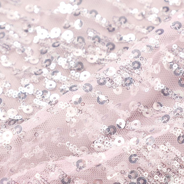 Net Beaded Lace Fabric