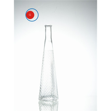 Creative Sloping Shoulder Glass Diamond Bottle