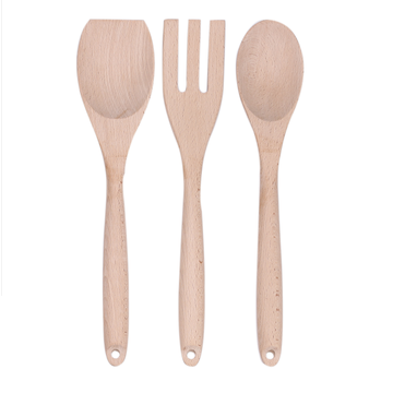 Wooden eating utensils 3 pcs of 1 set