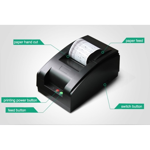 Office dot matrix printer 76mm with Bluetooth interface