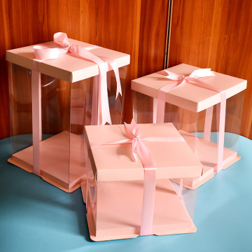 Clear plastic birthday cake box