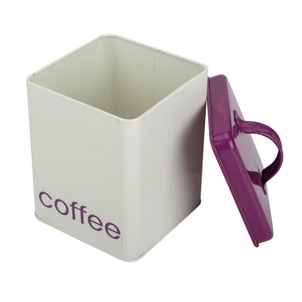 Red coffee tea canister