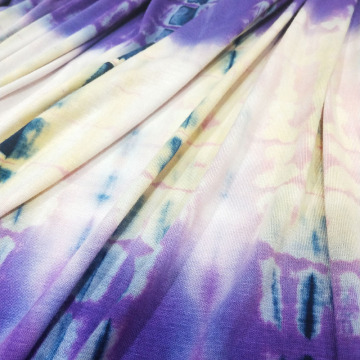 Hot Wholesale Tie Dyed Rayon Knitting Fabric