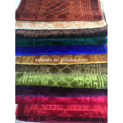 Thick green color foldable muslim prayer mat