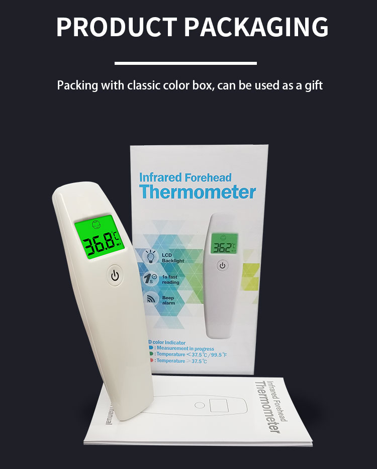 Portable touch-free thermometer