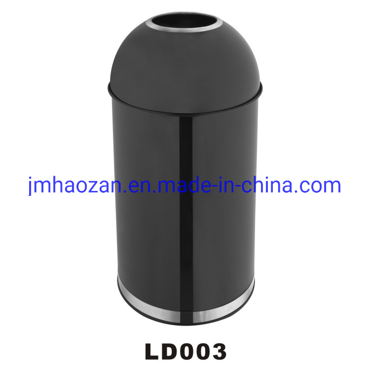 High Quality Stainless Steel Trash Bin with Funnel Lid, Dustbin