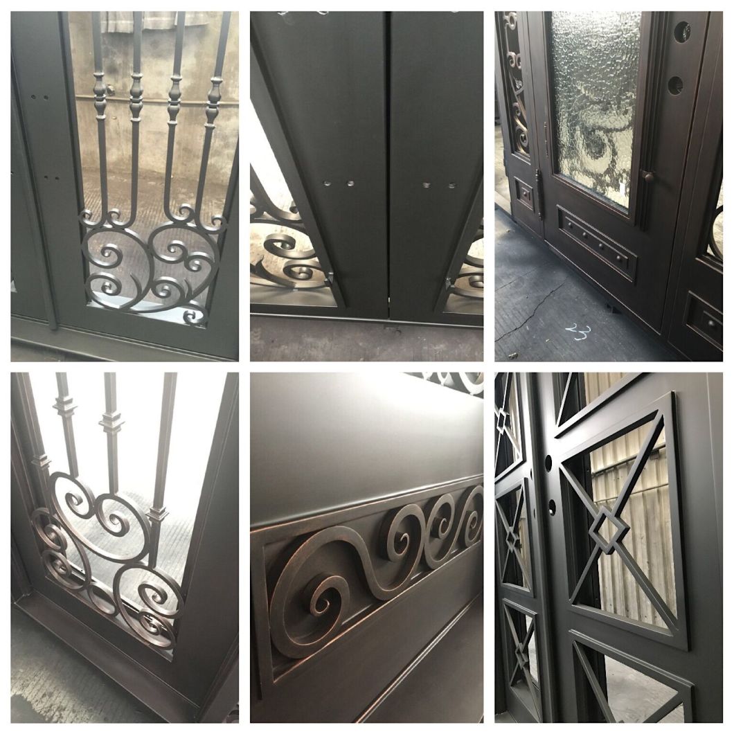 China Factory Direct Wrought Iron Door for Exterior