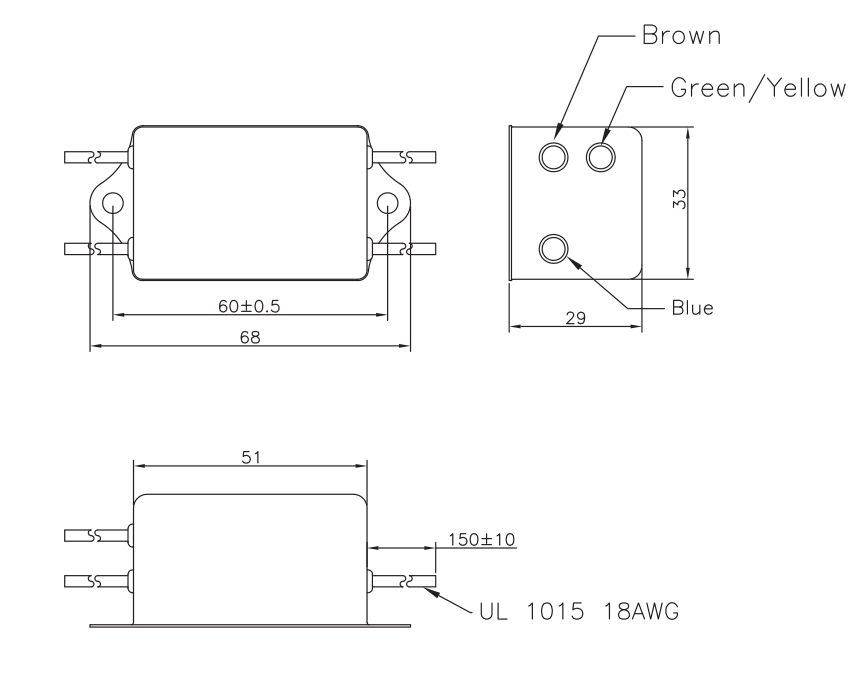 Single Phase Power RFI AC Noise Filter