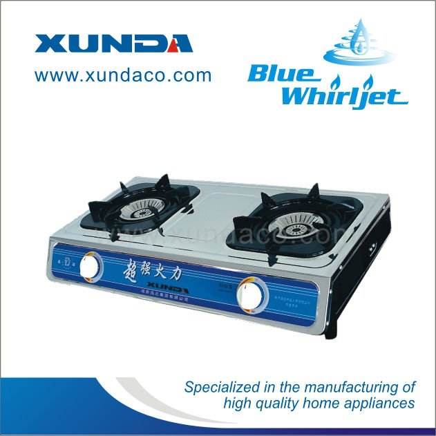 2 Burner Gas Stove with Whirlwind Flame