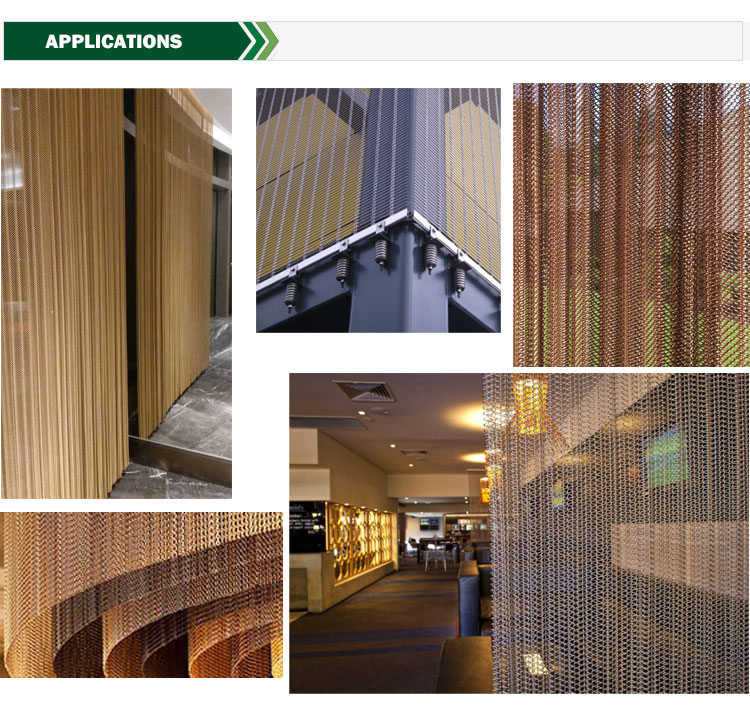 Factory supply decorative perforated metal mesh curtain