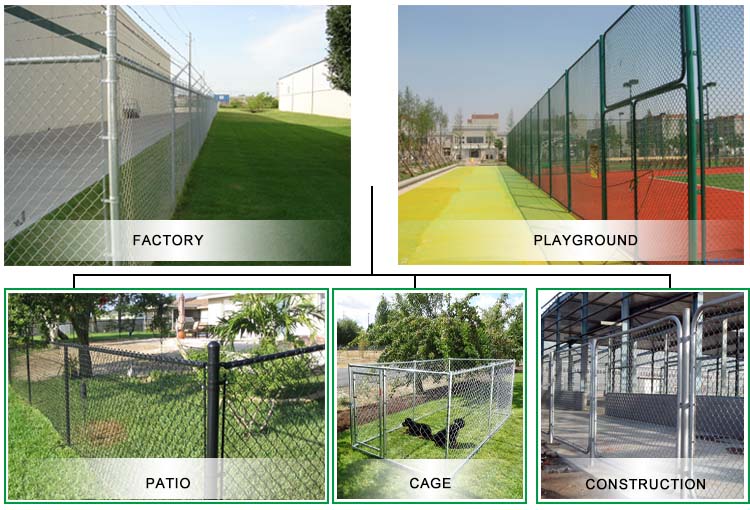 3mm galvanized zinc coated chain link fence panels