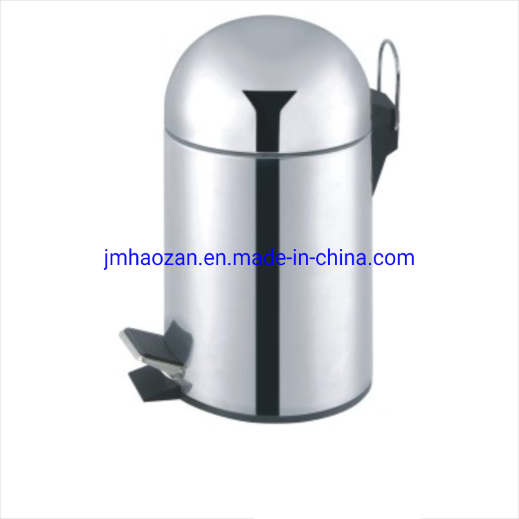 Half Round Stainless Steel Lid Quality Pedal Wastebin