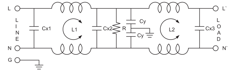 Single Phase Double Stage Noise EMI Filter