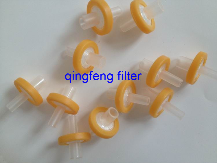 Disposable micron membrane syringe filter 
