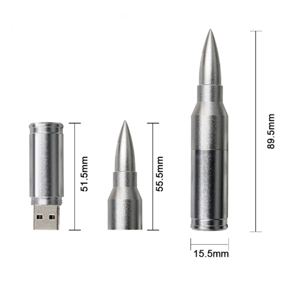 Bullet shape metal usb flash drive