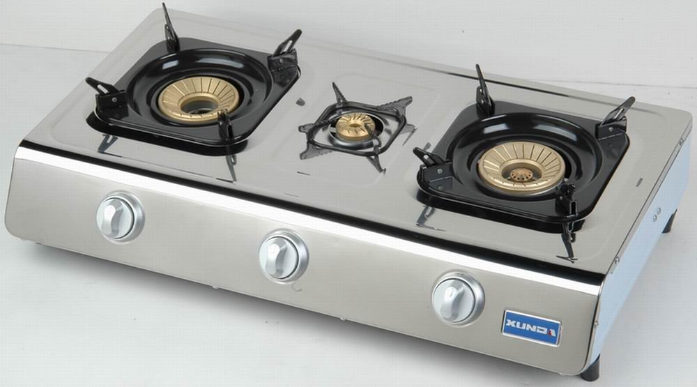 Stainless Steel Gas Stove with Brass Burner Cap